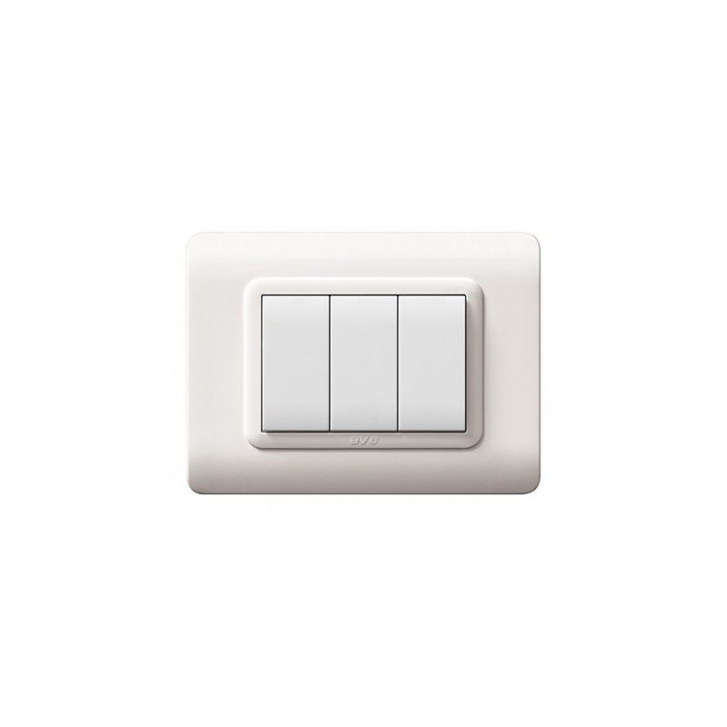 PLAQUE TECHNOPOLYMERE 44 RECTANGULAIRE BLANC 3 MODULES|sfh|c678b6777602|