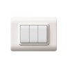 PLAQUE TECHNOPOLYMERE 44 RECTANGULAIRE BLANC 3 MODULES|sfh|9452f0862380|