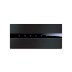 PLAQUE TOUCH 44 RECTANGULAIRE ALUMUNIUM ANTHRACITE BROSSE 7 MODULES|sfh|3aad9ba7ab53|