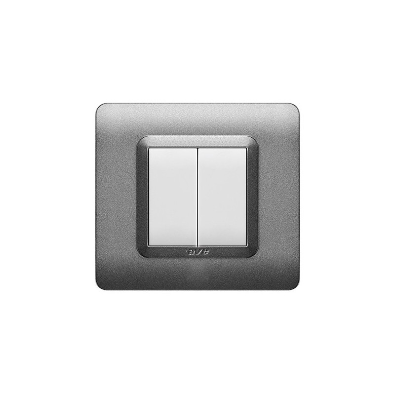 PLAQUE TECHNOPOLYMERE 44 CARRÉE ARGENT OPAQUE 2 MODULES|sfh|4a25ab048c85|