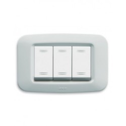 PLAQUE YES 45 RECTANGULAIRE BLANC 3 MODULES|sfh|2741e33e892e|