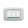 PLAQUE YES 45 RECTANGULAIRE BLANC 3 MODULES|sfh|2741e33e892e|
