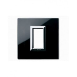 PLAQUE VERA 44 CARREE EN VERRE NOIR ABSOLU 1 MODULE|sfh|3613077eb5d0|