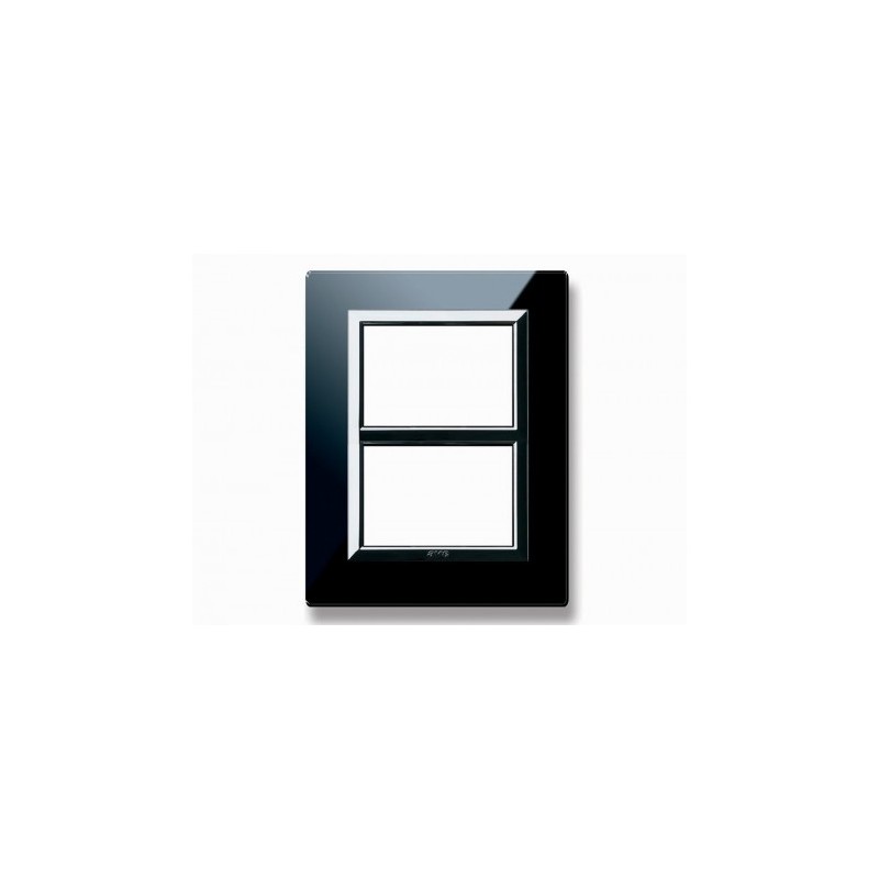 PLAQUE VERA 44 RECTANGULAIRE EN VERRE NOIR ABSOLU 3+3 MODULES|sfh|e1b300752c52|