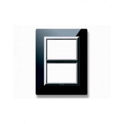 PLAQUE VERA 44 RECTANGULAIRE EN VERRE NOIR ABSOLU 3+3 MODULES|sfh|e7e0945b904e|