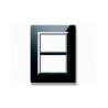 PLAQUE VERA 44 RECTANGULAIRE EN VERRE NOIR ABSOLU 3+3 MODULES|sfh|e7e0945b904e|
