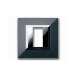 PLAQUE ZAMA 44 CARRÉE GRIS FONCÉ METALLISÉ 1 MODULE|sfh|060898e1a9db|