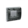 PLAQUE ETANCHE ENCASTREE CARREE 2 MODULES S45 COUVERCLE RIGIDE FUME|sfh|8b3e41b006ca|