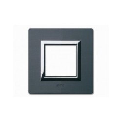 PLAQUE VERA 44 CARREE ALUMINIUM ANTHRACITE BROSSE 2 MODULES|sfh|88860682ea66|