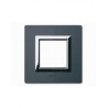 PLAQUE VERA 44 CARREE ALUMINIUM ANTHRACITE BROSSE 2 MODULES|sfh|d992ed8a7876|