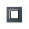 PLAQUE VERA 44 CARREE ALUMINIUM ANTHRACITE BROSSE 2 MODULES|sfh|be0fb6ff2553|