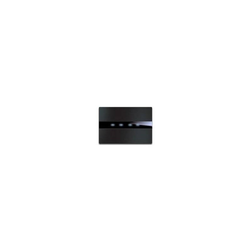 PLAQUE TOUCH 44 RECTANGULAIRE ALUMUNIUM ANTHRACITE BROSSE 4 MODULES|sfh|cde4728741bc|