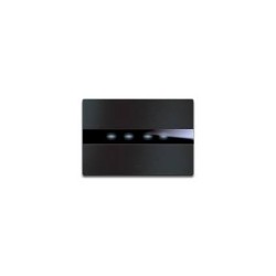 PLAQUE TOUCH 44 RECTANGULAIRE ALUMUNIUM ANTHRACITE BROSSE 4 MODULES|sfh|3092818bcbaf|