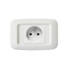 PLAQUE YES 45 RECTANGULAIRE BLANC TROU CARRE 2 MODULES|sfh|82360d4419d2|