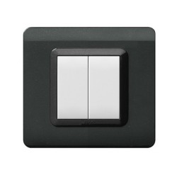 PLAQUE TECHNOPOLYMERE 44 CARREE GRIS FONCÉ 2 MODULES|sfh|73c02899d9eb|