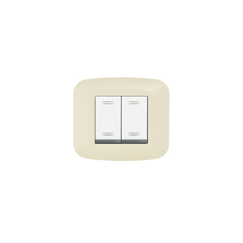 PLAQUE YES 45 CARREE IVOIRE 2 MODULES|sfh|cc354c2a343f|