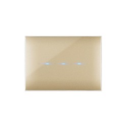 PLAQUE YOUNG TOUCH 44 RECTANGULAIRE DORÉ 3 MODULES|sfh|f9c999164662|