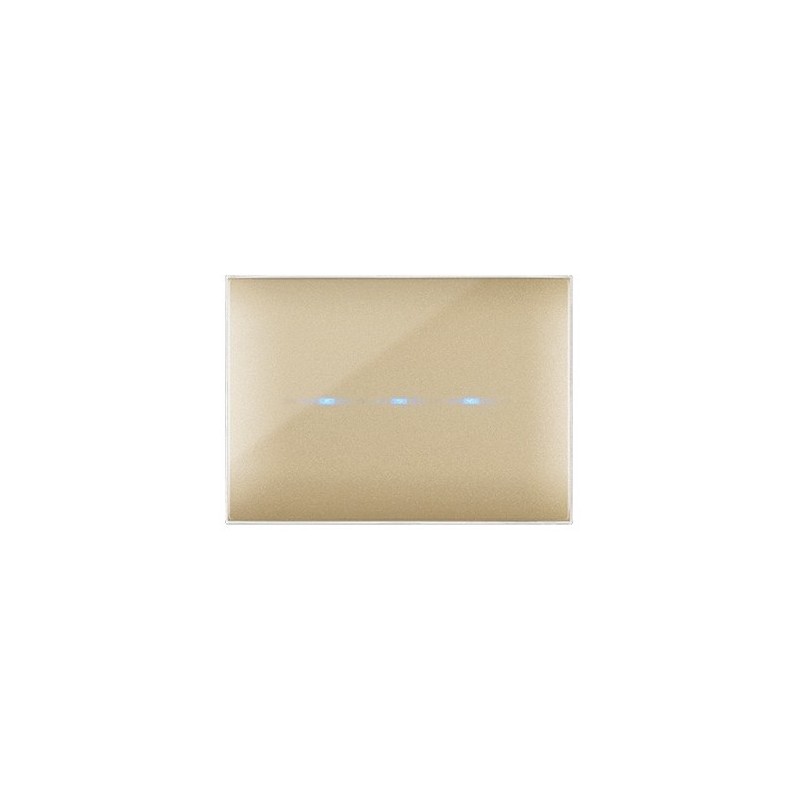 PLAQUE YOUNG TOUCH 44 RECTANGULAIRE DORÉ 3 MODULES|sfh|f9c999164662|