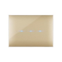 PLAQUE YOUNG TOUCH 44 RECTANGULAIRE DORÉ 3 MODULES|sfh|2848e7fe8434|