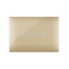 PLAQUE YOUNG TOUCH 44 RECTANGULAIRE DORÉ 3 MODULES|sfh|88cfabd07339|