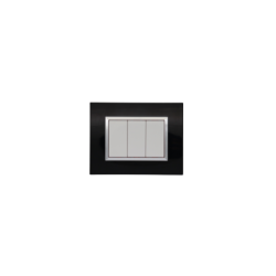 BELLA Rectangulaire Noir Brillant / Cadre Chromé|sfh|7878996fdb1f|