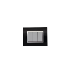 BELLA Rectangulaire Noir Brillant / Cadre Chromé|sfh|fbb69931384b|