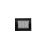 BELLA Rectangulaire Noir Brillant / Cadre Chromé|sfh|fbb69931384b|