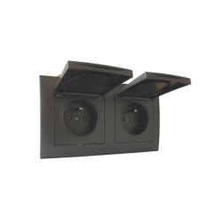 Gamme étanche Noir 2+2 modules|sfh|46b15f022646|