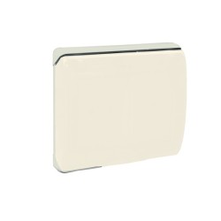 PLAQUE ETANCHE ENCASTREE CARREE 1 MODULE S45 COUVERCLE RIGIDE IVOIRE|sfh|7c2a281d4237|