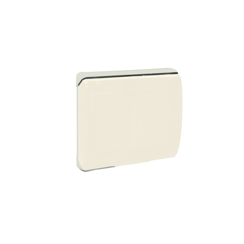 PLAQUE ETANCHE ENCASTREE CARREE 1 MODULE S45 COUVERCLE RIGIDE IVOIRE|sfh|7c2a281d4237|