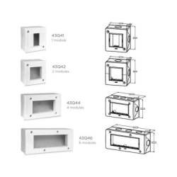 Boîte Apparente 4 modules|sfh|7f85af3a4671|