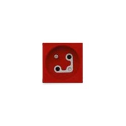 Prise 2P+T Carrée Française Rouge avec Détrompeur|sfh|86a795ef6427|