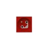 Prise 2P+T Carrée Française Rouge avec Détrompeur|sfh|86a795ef6427|