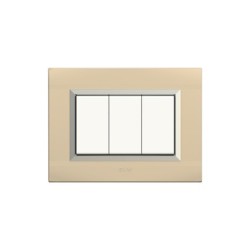 copy of PLAQUES NOVA 45 RECTANGULAIRE CHAMPAGNE CADRE CHROME 3 MODULES|sfh|3e5b732d2fd1|