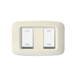 PLAQUE YES 45 RECTANGULAIRE IVOIRE 1+1 MODULES|sfh|fd4ba270277a|