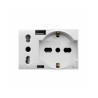 PRISE SCHUKO 2P+T + PRISE 2P 16A + CHARGEUR USB TYPE A&C 3MODULES DOMUS 44|sfh|5c99dd9b60c8|