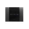 PLAQUE SMART 44 TOUCH RECTANGULAIRE ACIER ANTHRACITE EFFET BROSSÉ JUSQU'À 6 COMMANDES 3 MODULES|sfh|a72a3d50e645|