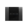 PLAQUE SMART 44 TOUCH RECTANGULAIRE ACIER ANTHRACITE EFFET BROSSÉ JUSQU'À 6 COMMANDES 3 MODULES|sfh|fabb07383b52|