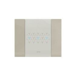 PLAQUE SMART 44 TOUCH RECTANGULAIRE TAUPE EFFET MAT JUSQU'À 6 COMMANDES 3 MODULES|sfh|9b2365e168dc|