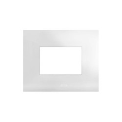 PLAQUE SMART 44 RECTANGULAIRE BLANC EFFET BRILLANT 3 MODULES|sfh|4455aaf73b0a|