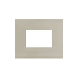 PLAQUE SMART 44 RECTANGULAIRE GRIS TAUPE EFFET MAT 3 MODULES|sfh|b0759d7963d2|