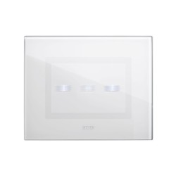 PLAQUE VERA 44 TOUCH RECTANGULAIRE BLANC 3 MODULES 3 COMMANDES|sfh|0b93410b6227|