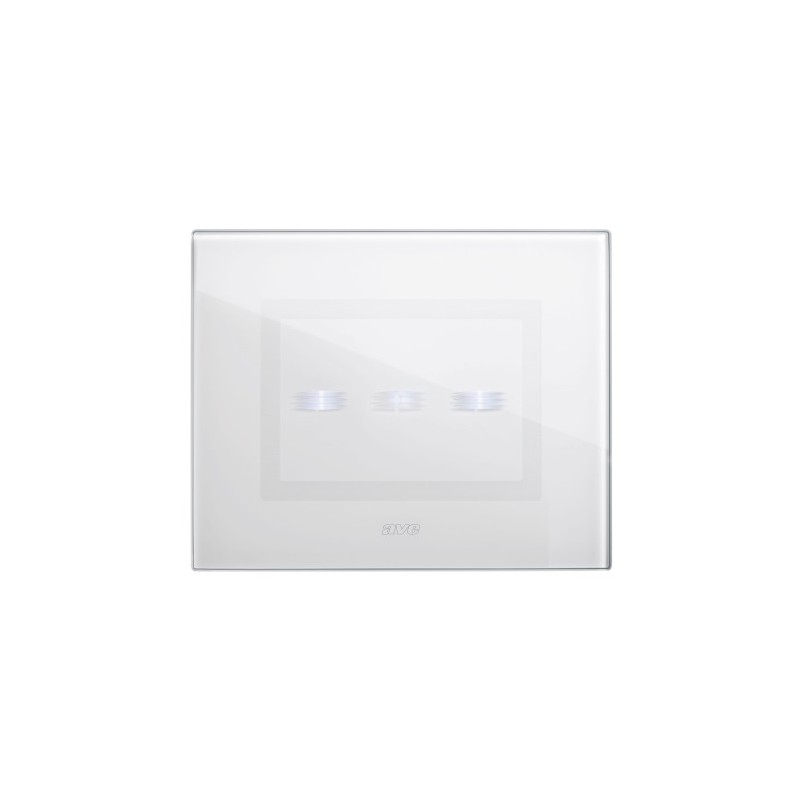 PLAQUE VERA 44 TOUCH RECTANGULAIRE BLANC 3 MODULES 3 COMMANDES|sfh|0b93410b6227|