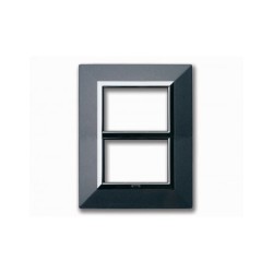 PLAQUE ZAMA 44 RECTANGULAIRE GRIS FONCÉ METALLISÉ 3+3 MODULES|sfh|b8e33e8cd286|
