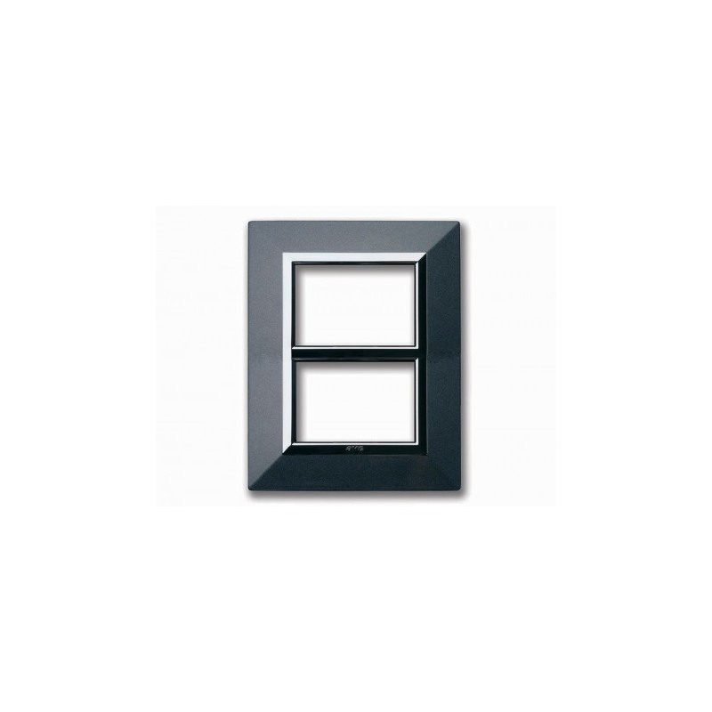 PLAQUE ZAMA 44 RECTANGULAIRE GRIS FONCÉ METALLISÉ 3+3 MODULES|sfh|b8e33e8cd286|