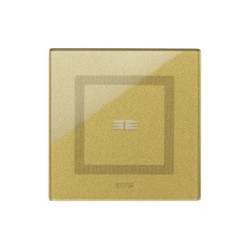 PLAQUE VERA 44 TOUCH CARRÉE GOLD 2 MODULES 1 COMMANDE|sfh|1dc0b4a23cc9|