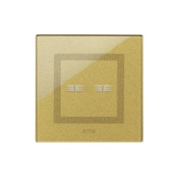 PLAQUE VERA 44 TOUCH CARRÉE GOLD 2 MODULES 2 COMMANDES|sfh|e1dbc0775b0a|