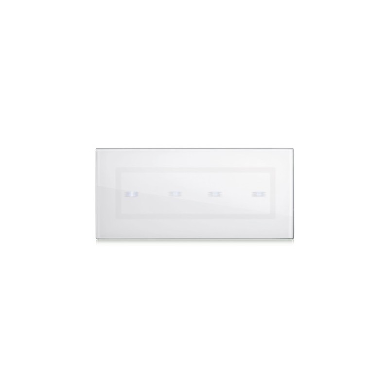 PLAQUE VERA 44 TOUCH RECTANGULAIRE BLANC 7 MODULES 4 COMMANDES|sfh|7696f2453390|