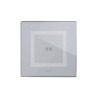 PLAQUE VERA 44 TOUCH CARRÉE GRIS OPAQUE 2 MODULES 1 COMMANDE|sfh|3ff2856145ca|
