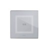 PLAQUE VERA 44 TOUCH CARRÉE GRIS OPAQUE 2 MODULES 1 COMMANDE|sfh|fd07c91530a9|